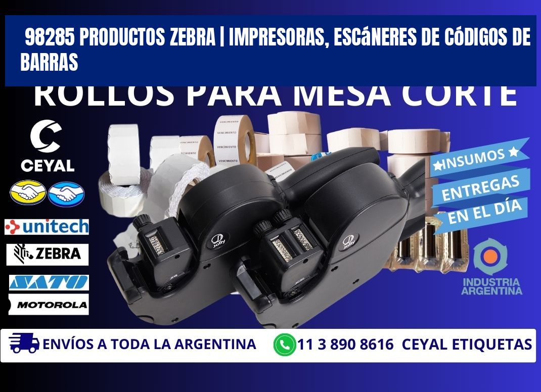 98285 Productos Zebra | Impresoras, escáneres de códigos de barras