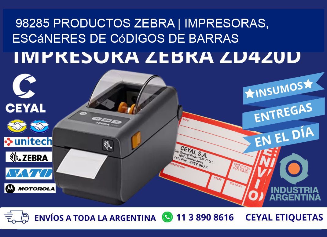 98285 Productos Zebra | Impresoras, escáneres de códigos de barras