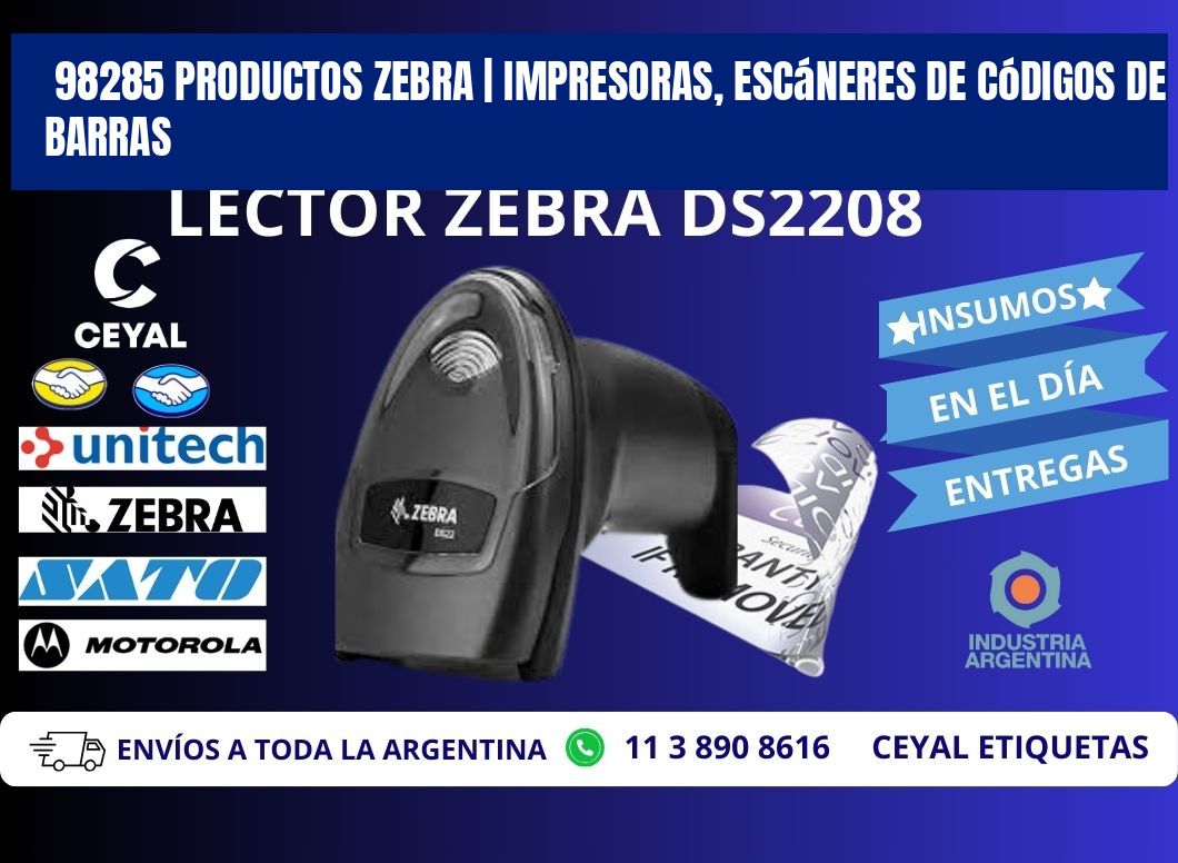 98285 Productos Zebra | Impresoras, escáneres de códigos de barras