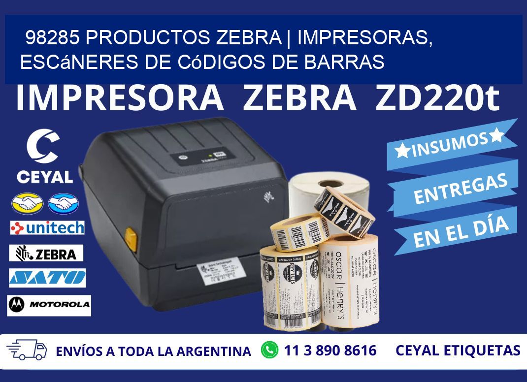 98285 Productos Zebra | Impresoras, escáneres de códigos de barras