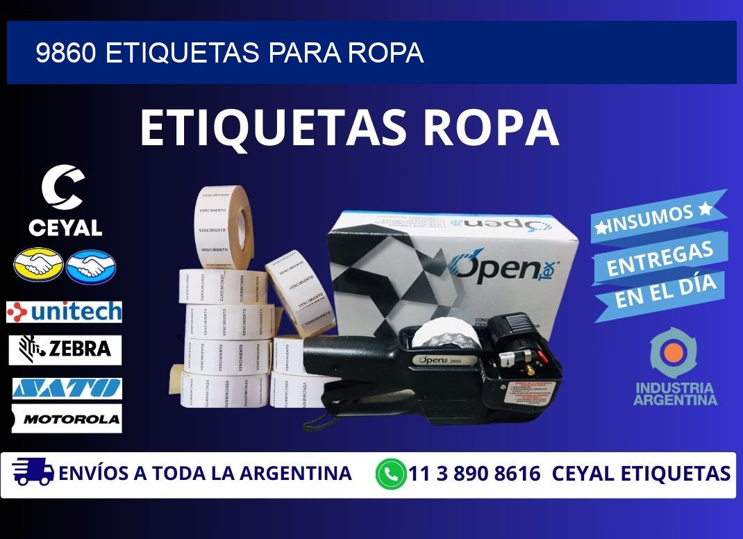 9860 etiquetas para ropa