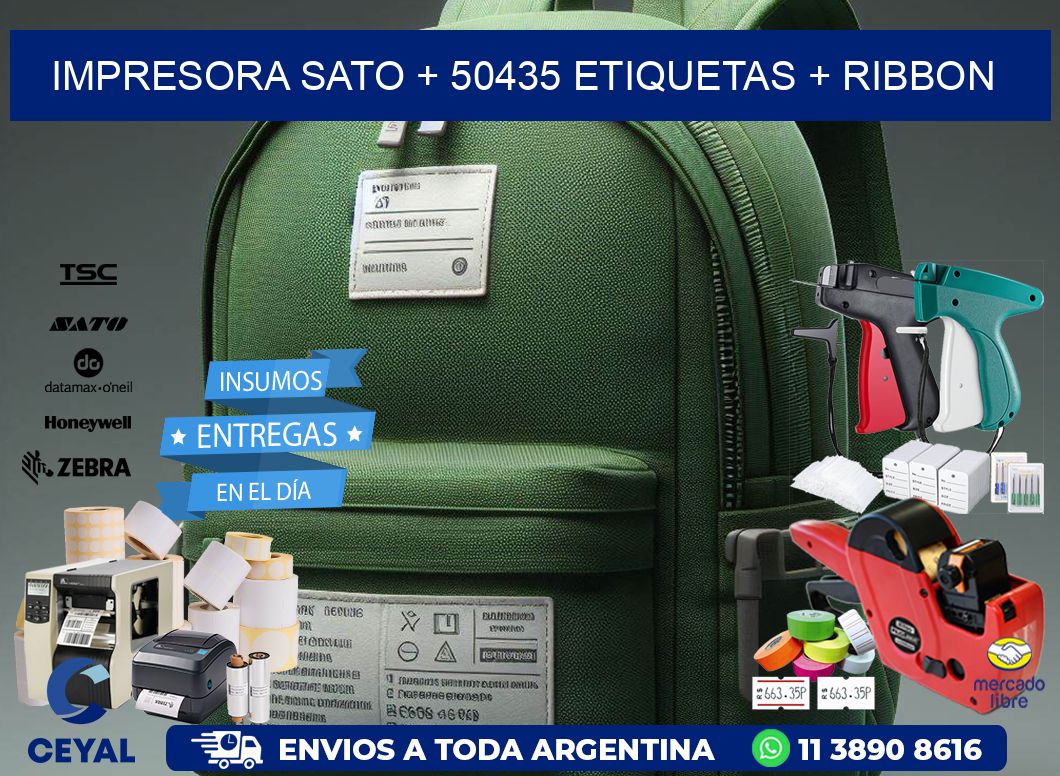 impresora SATO + 50435 etiquetas + ribbon