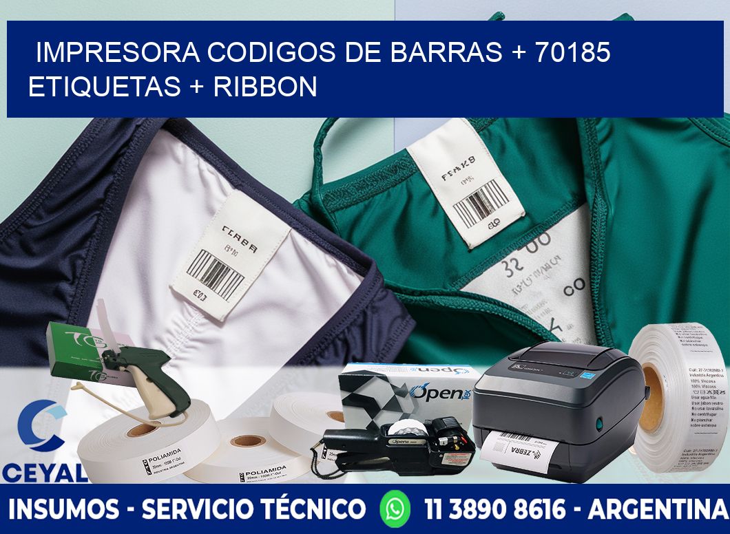 impresora codigos de barras + 70185 etiquetas + ribbon