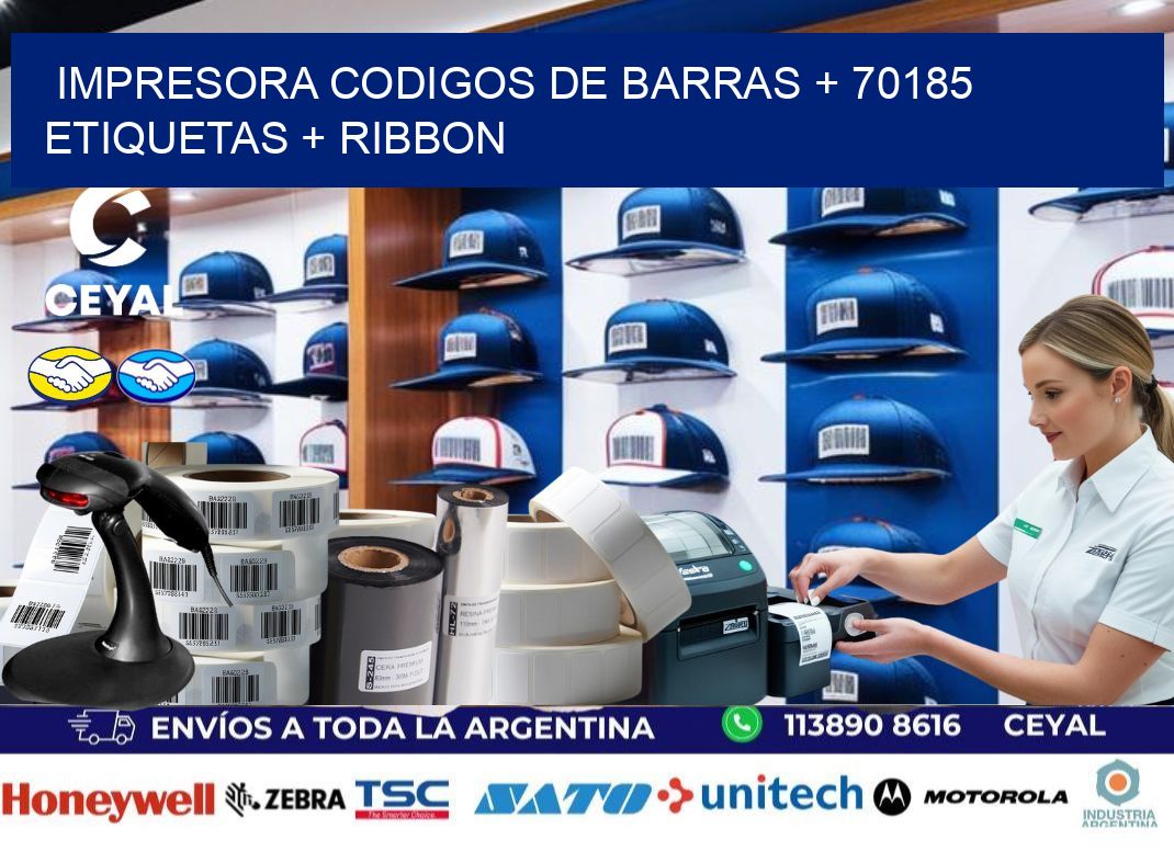 impresora codigos de barras + 70185 etiquetas + ribbon