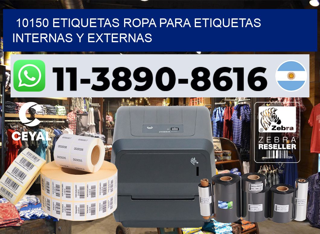 10150 Etiquetas ropa para etiquetas internas y externas