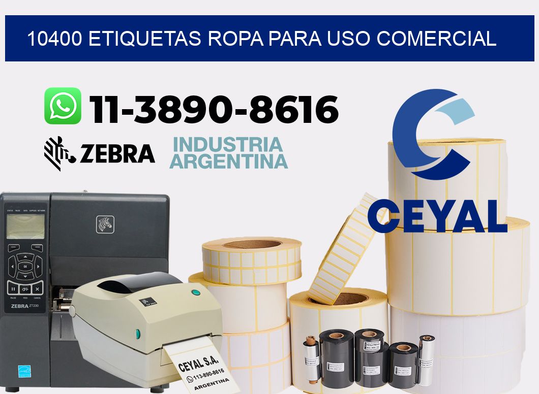 10400 Etiquetas ropa para uso comercial