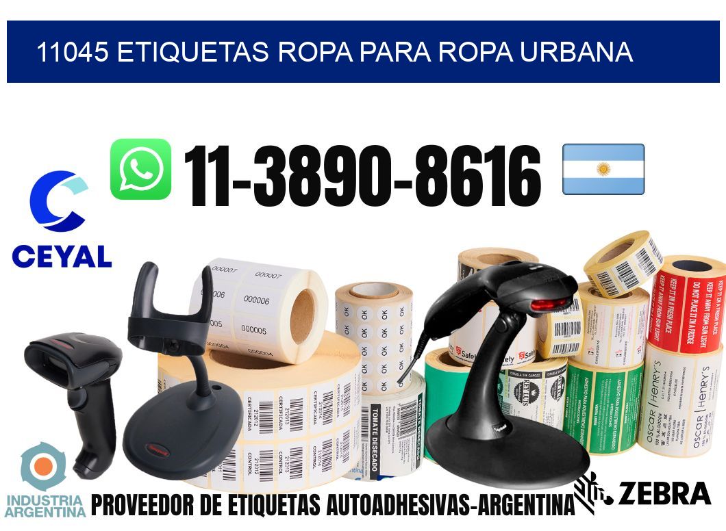 11045 Etiquetas ropa para ropa urbana
