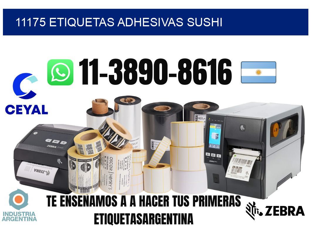 11175 etiquetas adhesivas sushi