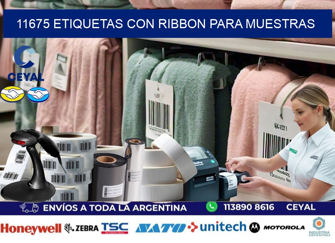 11675 etiquetas con ribbon para muestras
