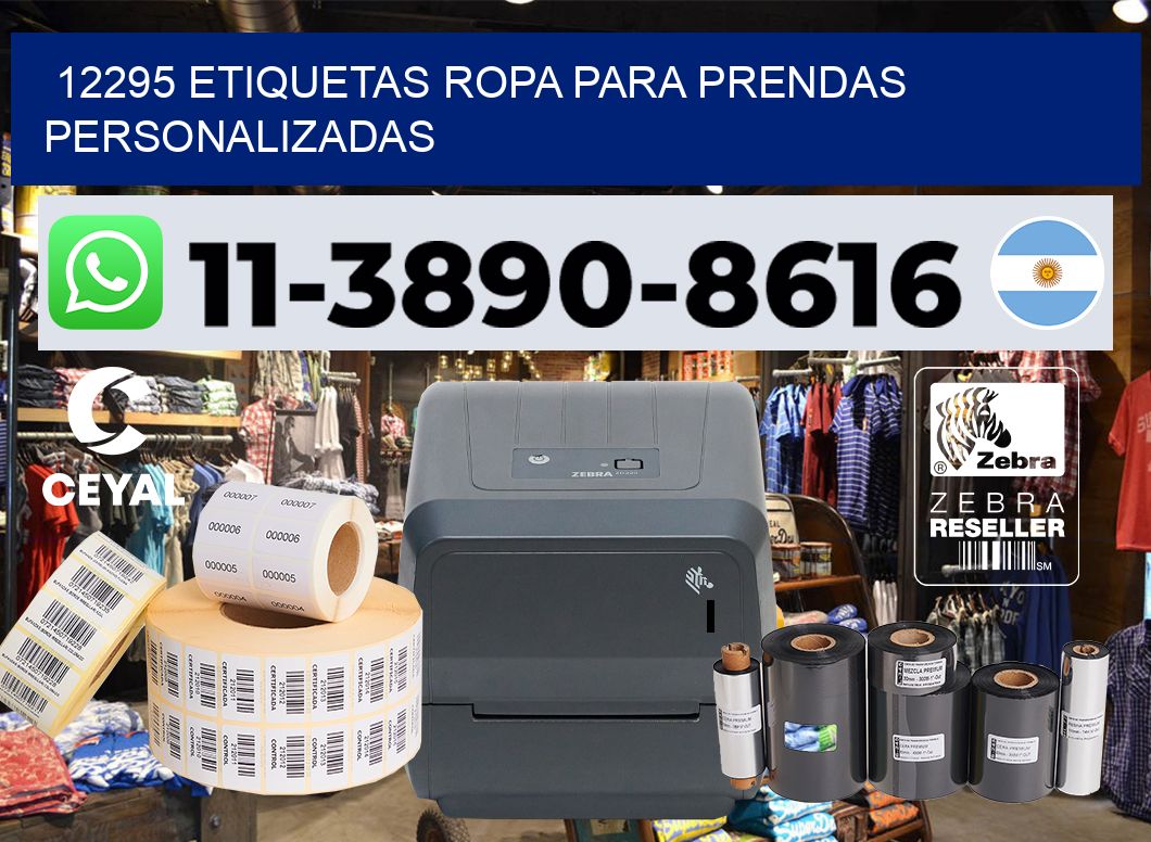 12295 Etiquetas ropa para prendas personalizadas