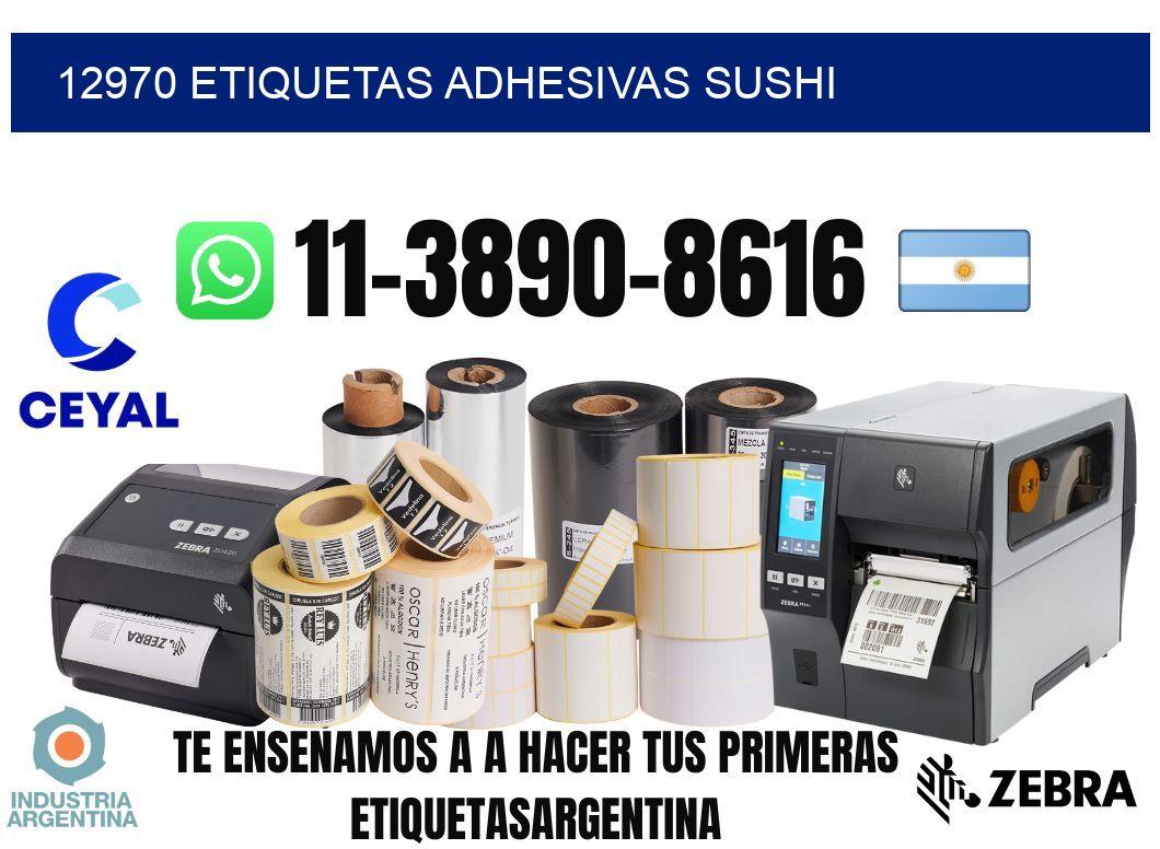 12970 etiquetas adhesivas sushi