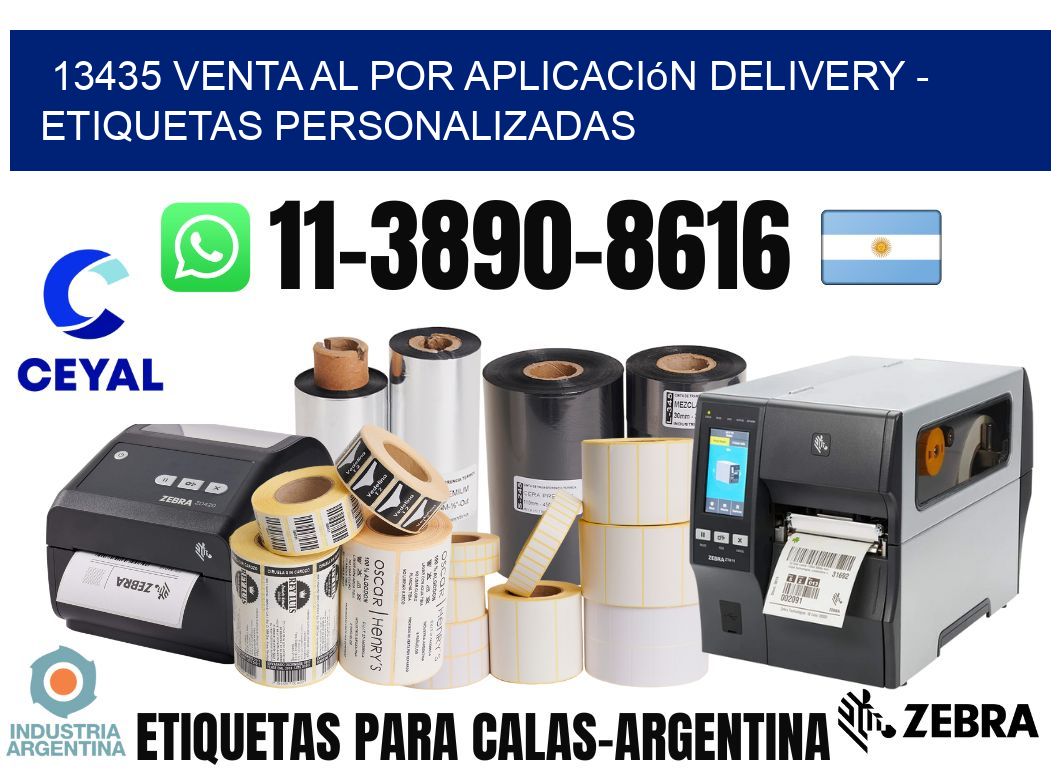13435 Venta al Por Aplicación delivery - Etiquetas Personalizadas