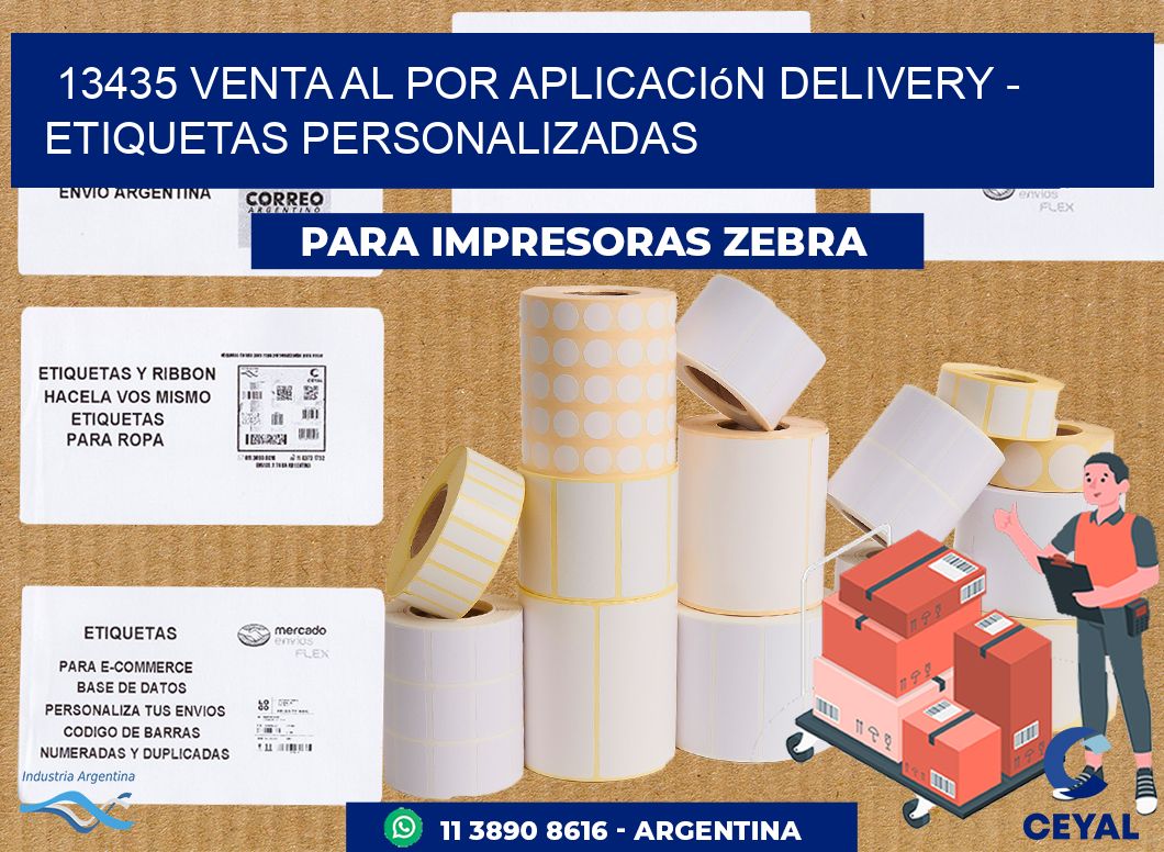 13435 Venta al Por Aplicación delivery - Etiquetas Personalizadas