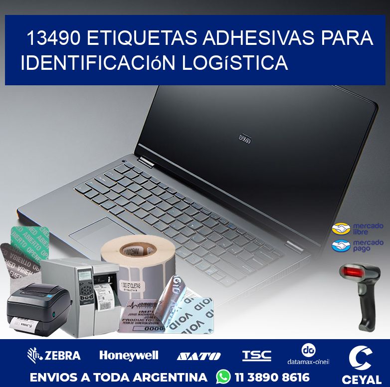 13490 Etiquetas adhesivas para identificación logística