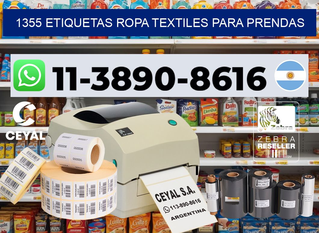 1355 Etiquetas ropa textiles para prendas