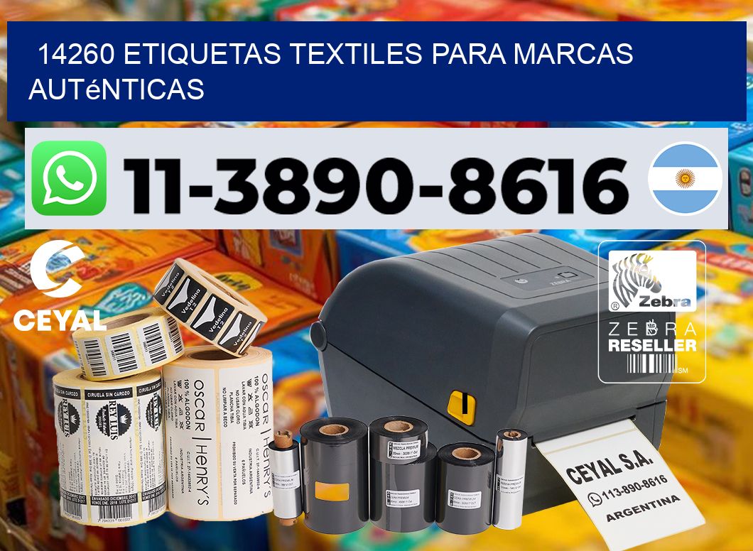 14260 Etiquetas textiles para marcas auténticas