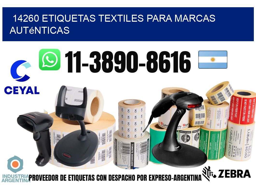 14260 Etiquetas textiles para marcas auténticas