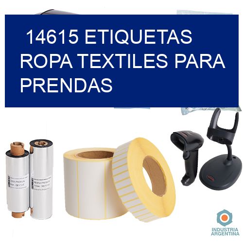 14615 Etiquetas ropa textiles para prendas