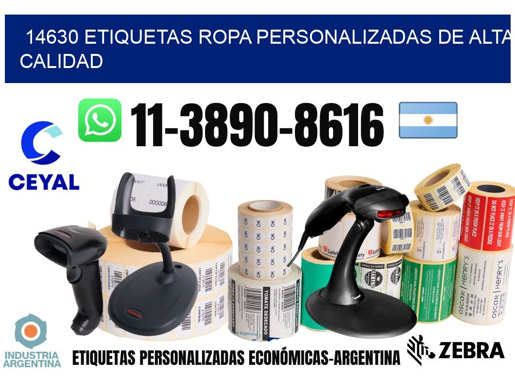 14630 Etiquetas ropa personalizadas de alta calidad