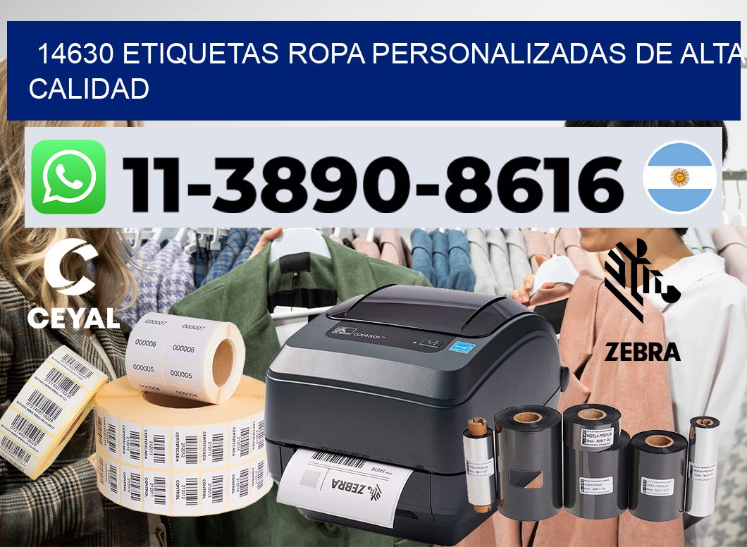 14630 Etiquetas ropa personalizadas de alta calidad