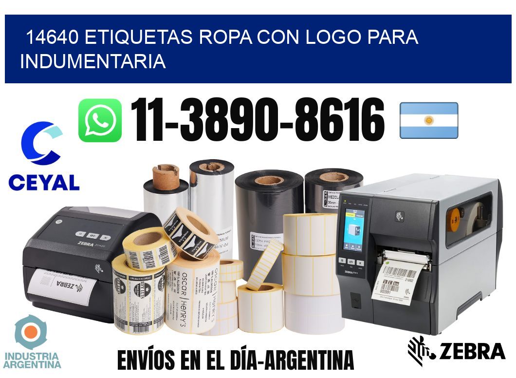 14640 Etiquetas ropa con logo para indumentaria