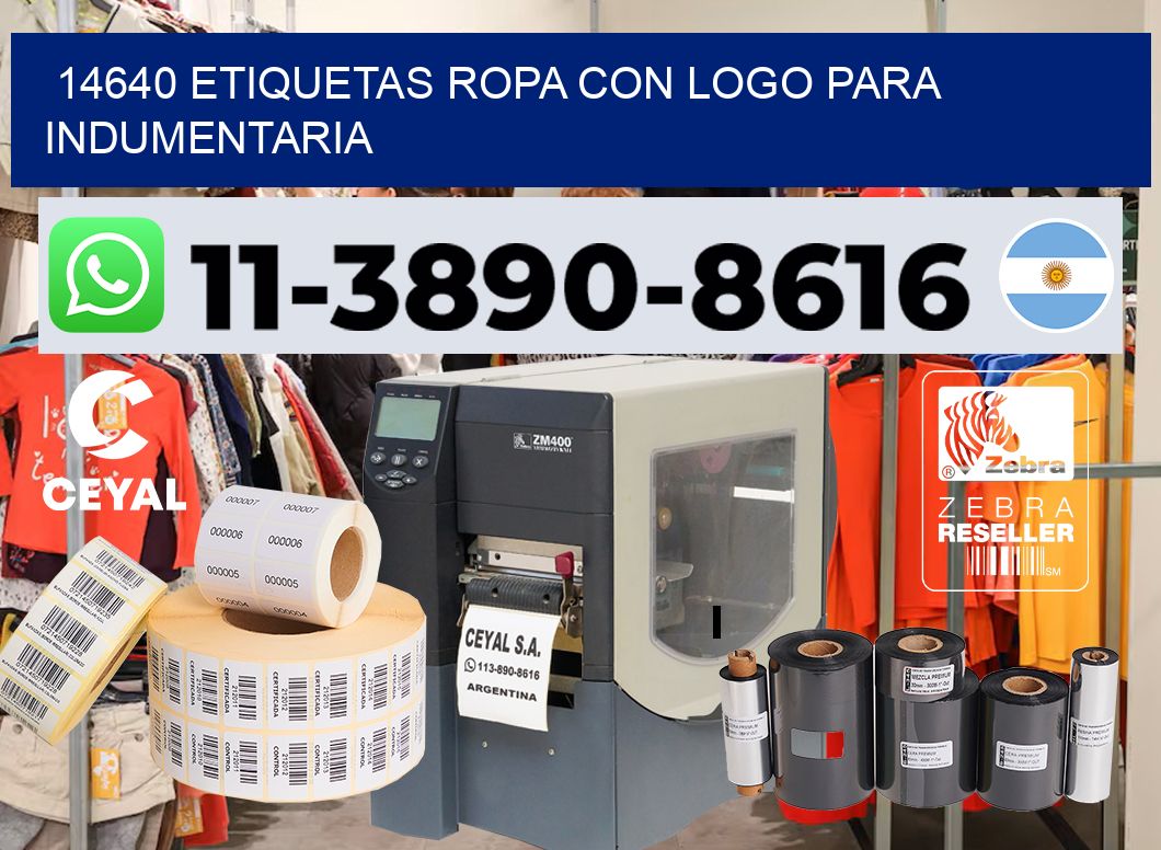 14640 Etiquetas ropa con logo para indumentaria