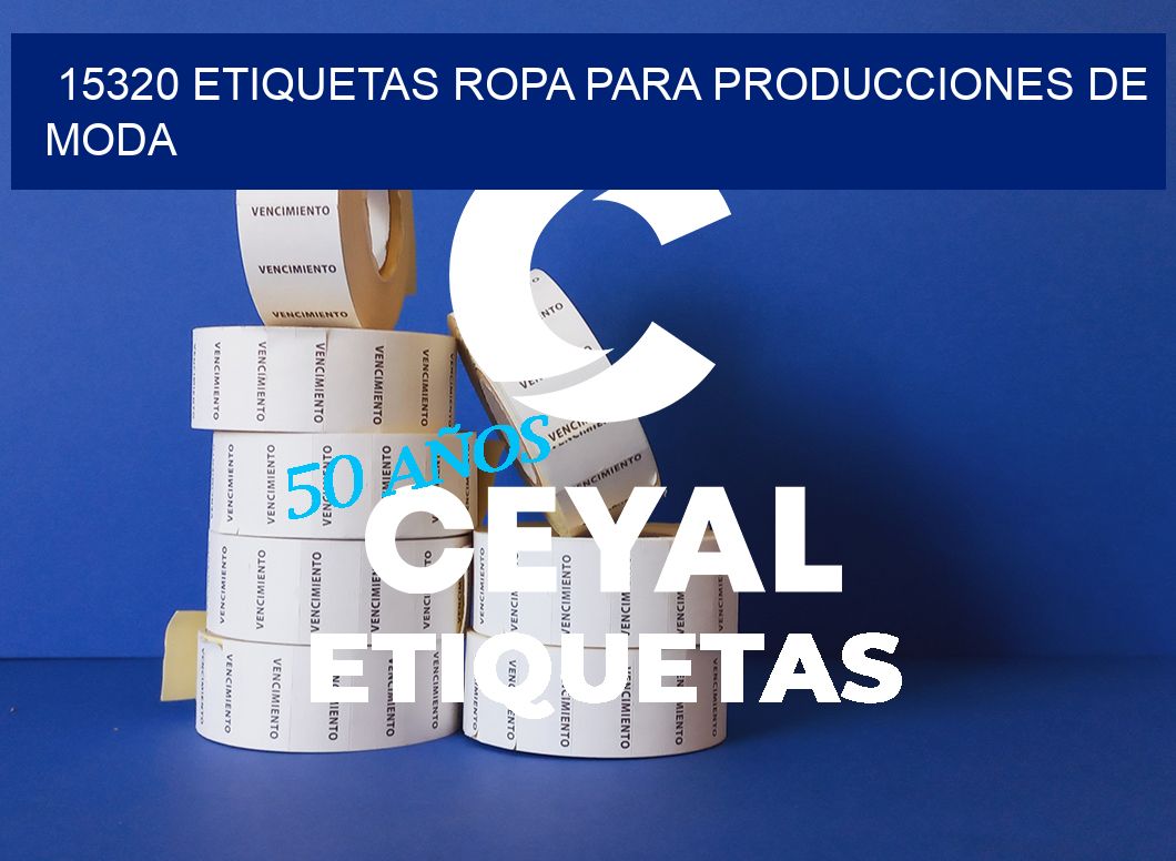 15320 Etiquetas ropa para producciones de moda