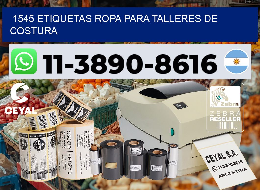 1545 Etiquetas ropa para talleres de costura