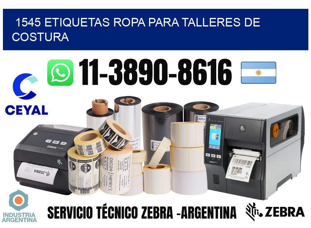 1545 Etiquetas ropa para talleres de costura
