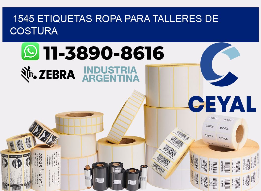 1545 Etiquetas ropa para talleres de costura