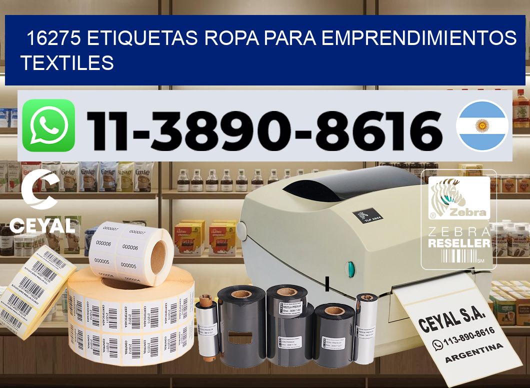 16275 Etiquetas ropa para emprendimientos textiles