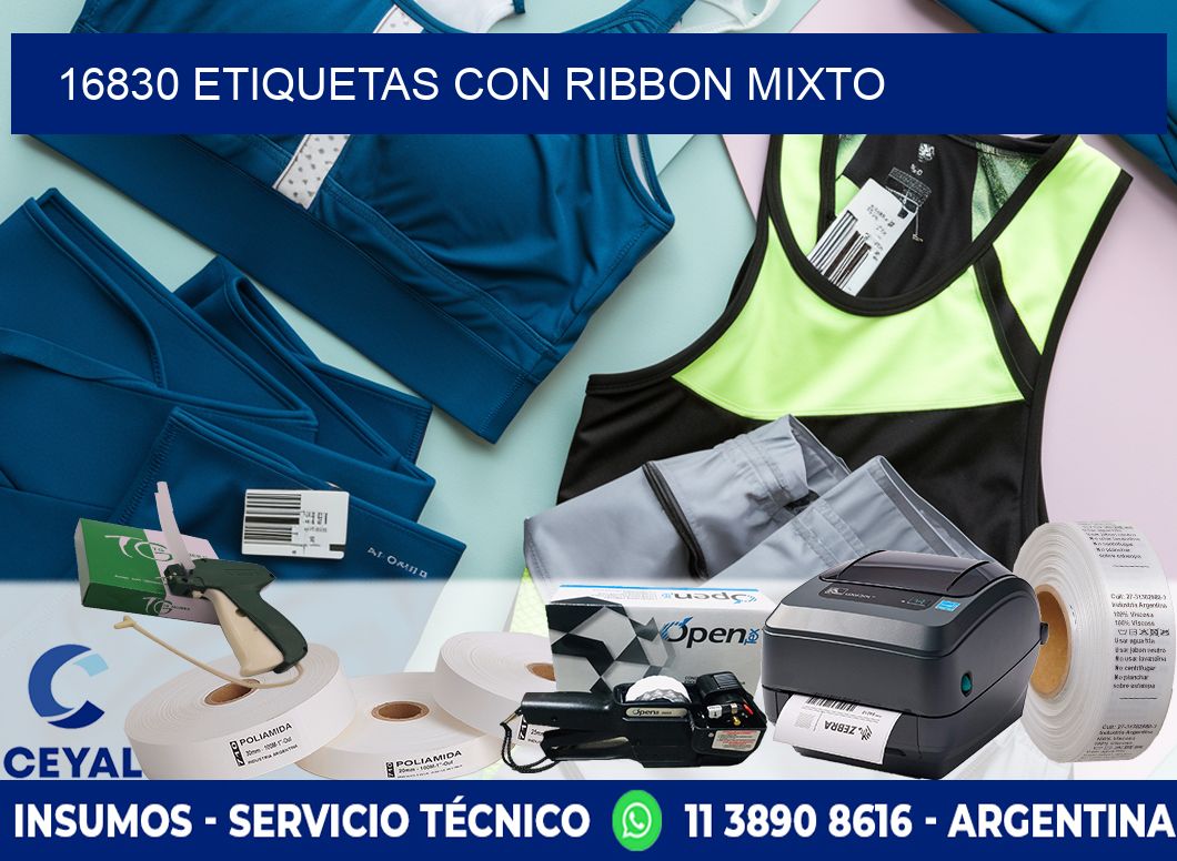 16830 etiquetas con ribbon mixto