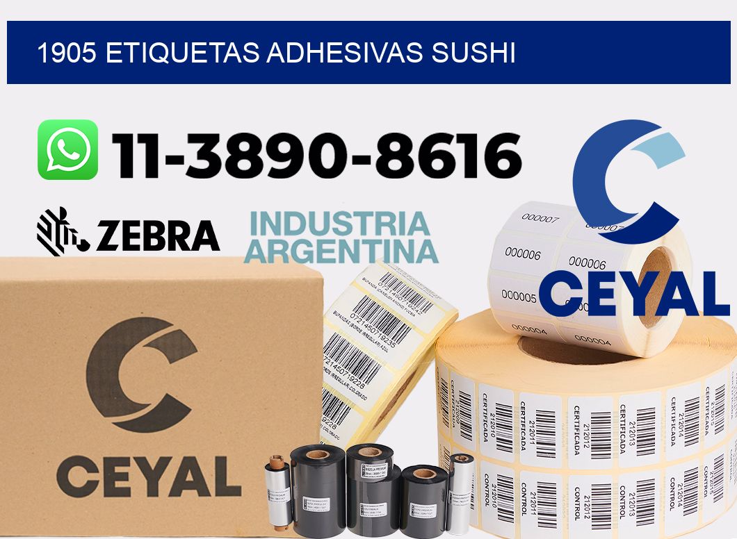 1905 etiquetas adhesivas sushi