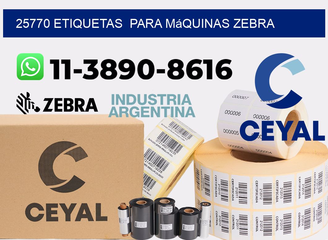 25770 etiquetas para máquinas Zebra