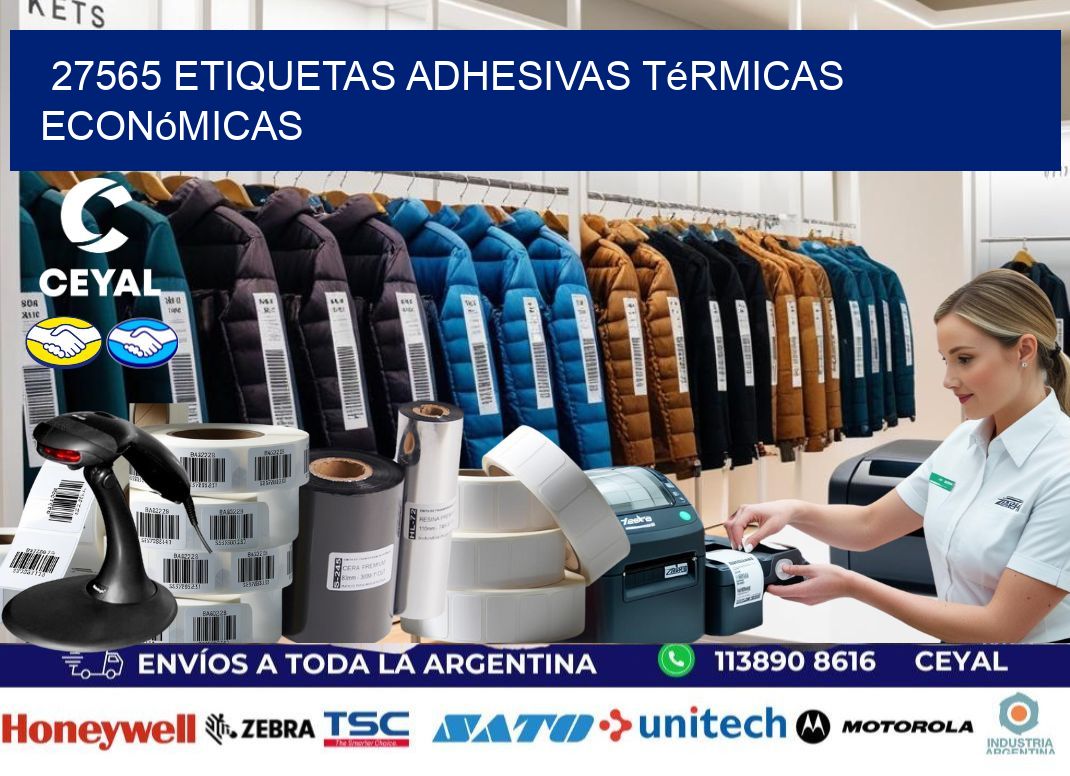 27565 etiquetas adhesivas térmicas económicas
