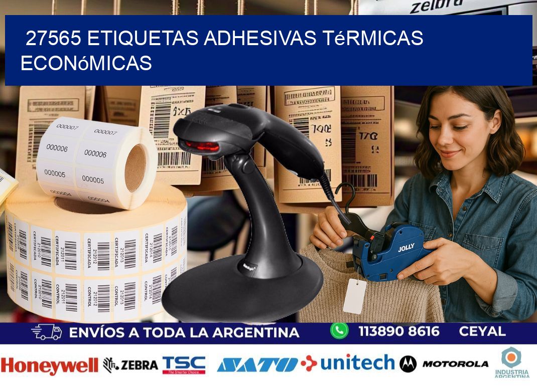27565 etiquetas adhesivas térmicas económicas