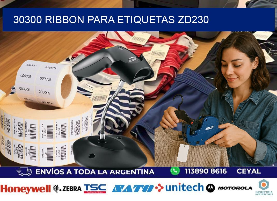 30300 ribbon para etiquetas zd230