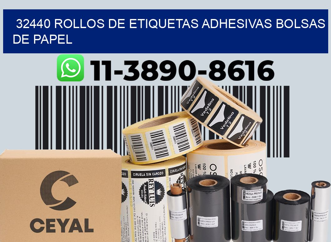 32440 rollos de etiquetas adhesivas bolsas de papel
