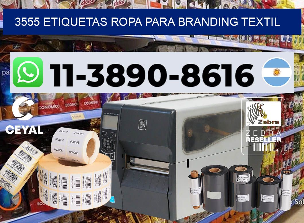 3555 Etiquetas ropa para branding textil