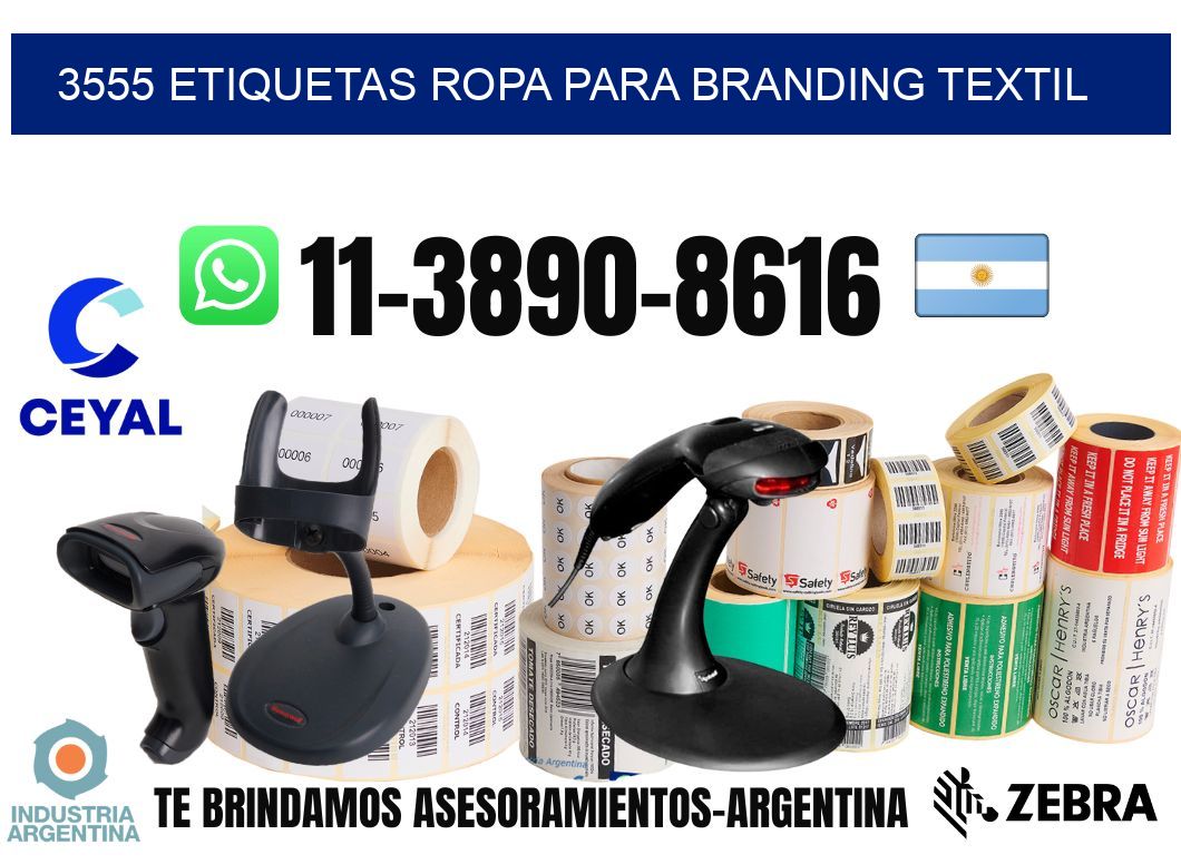 3555 Etiquetas ropa para branding textil