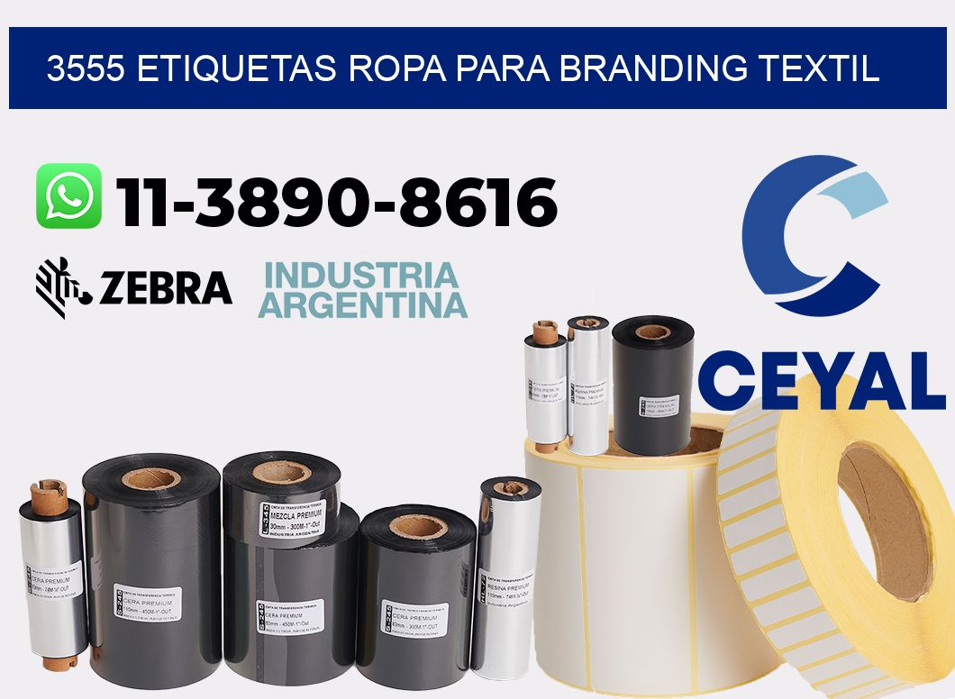 3555 Etiquetas ropa para branding textil