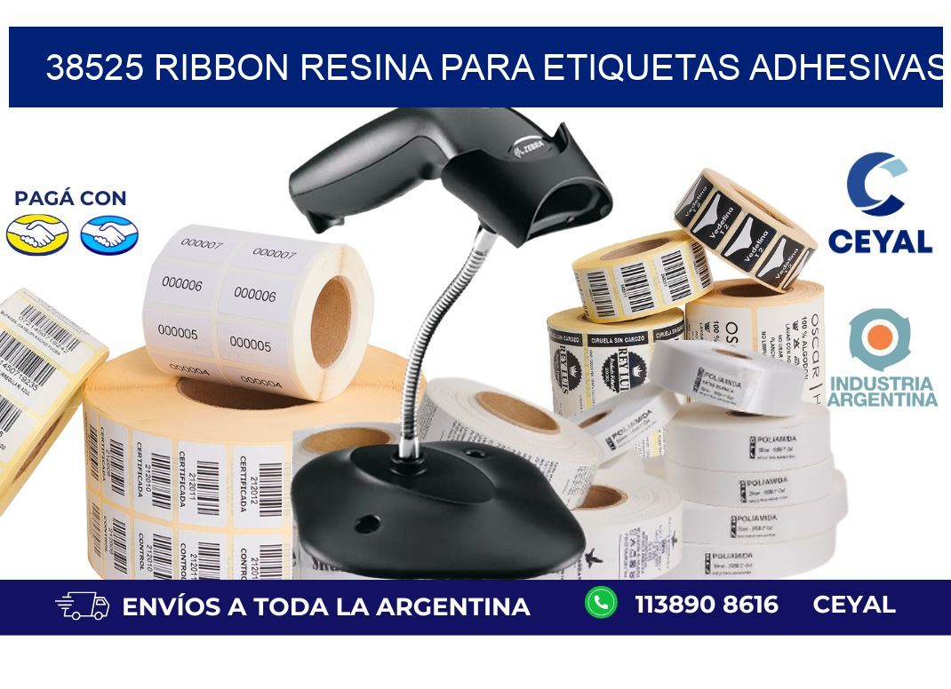 38525 ribbon resina para etiquetas adhesivas