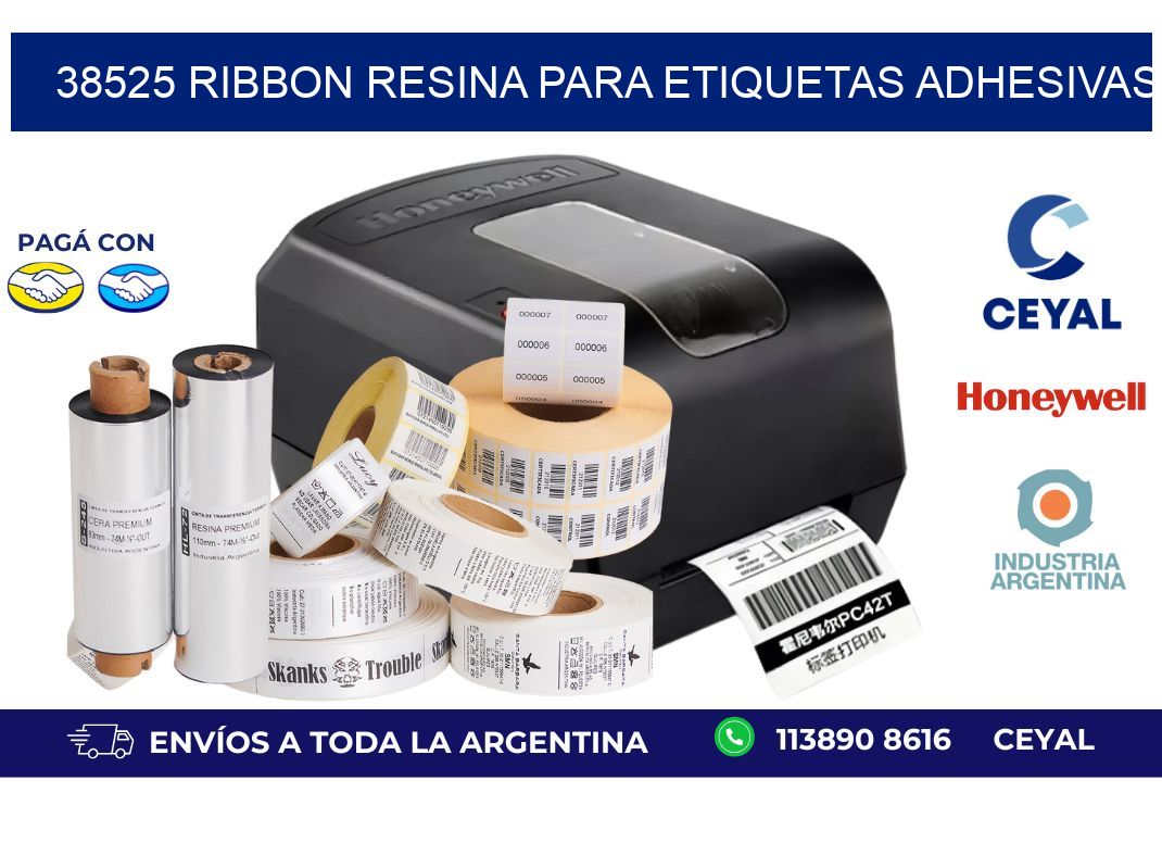 38525 ribbon resina para etiquetas adhesivas