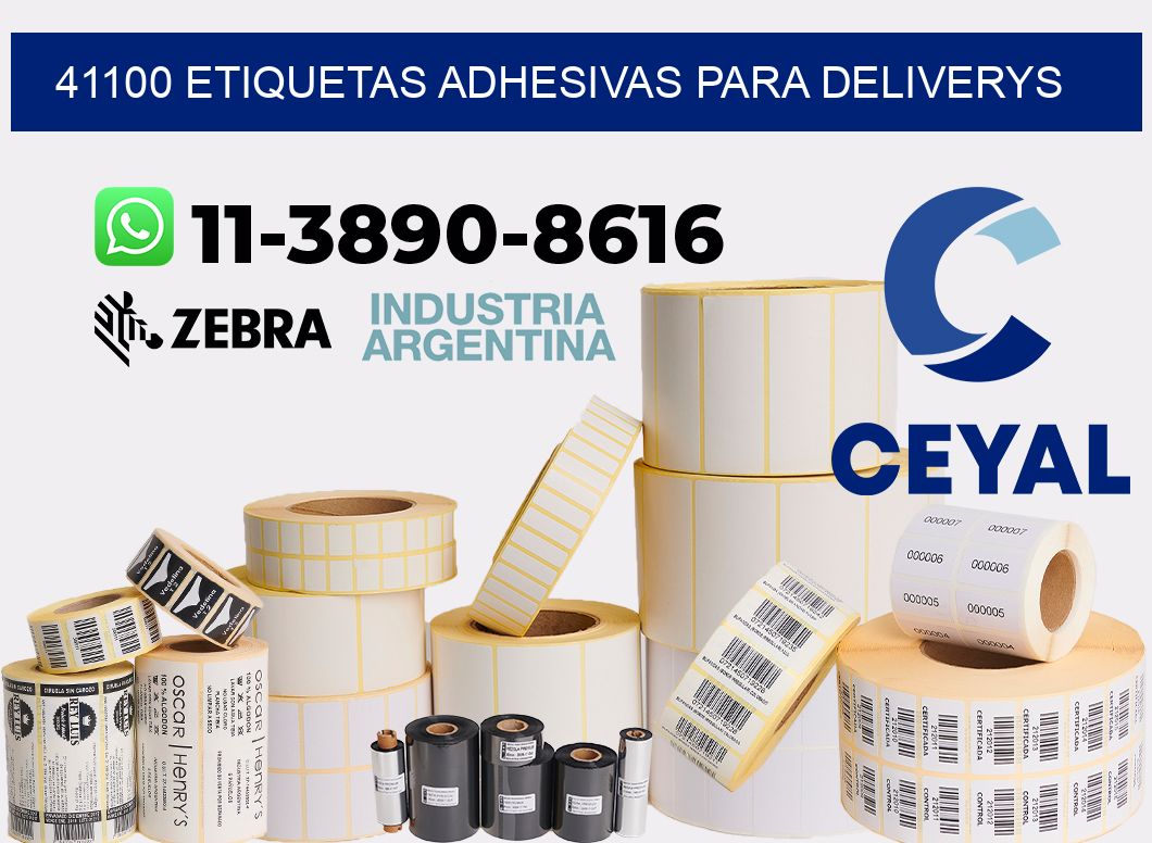 41100 etiquetas adhesivas para deliverys