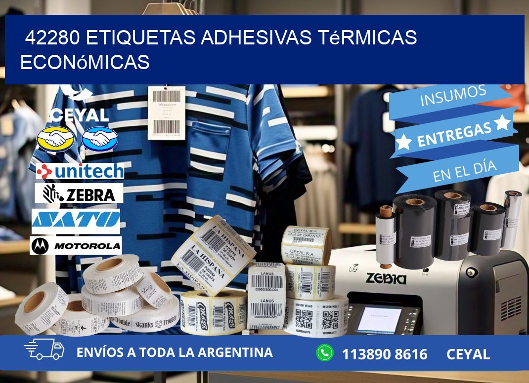 42280 etiquetas adhesivas térmicas económicas