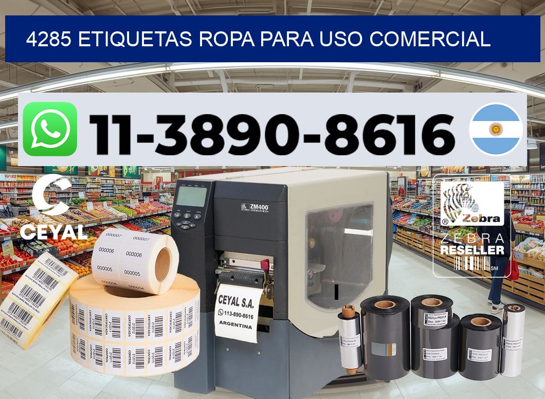 4285 Etiquetas ropa para uso comercial