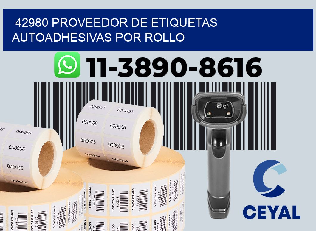 42980 proveedor de etiquetas autoadhesivas por rollo