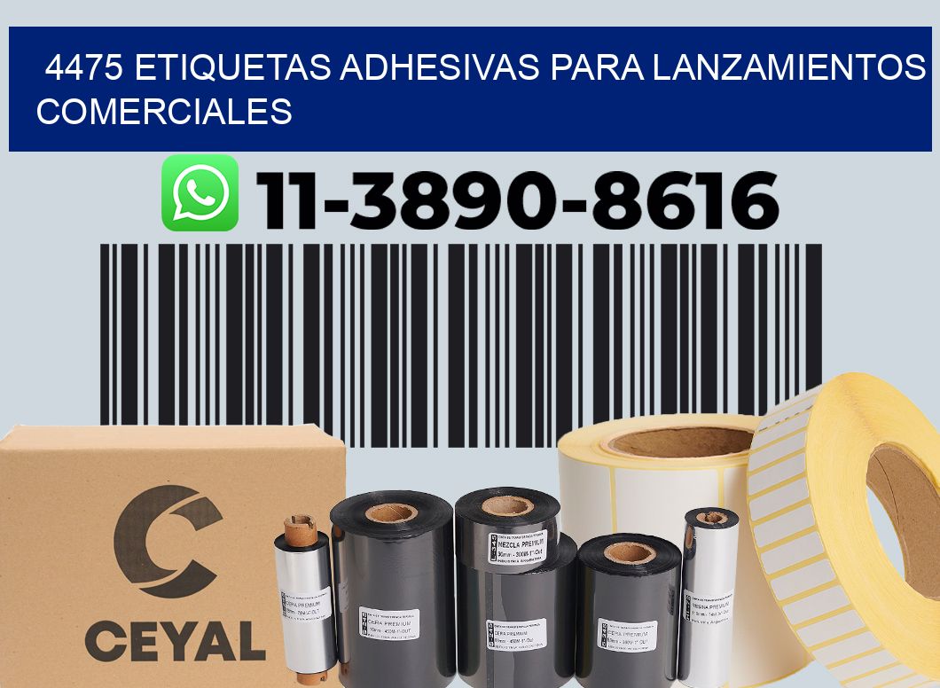 4475 Etiquetas adhesivas para lanzamientos comerciales