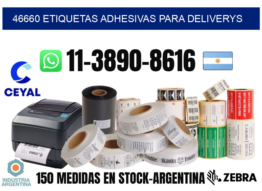 46660 etiquetas adhesivas para deliverys