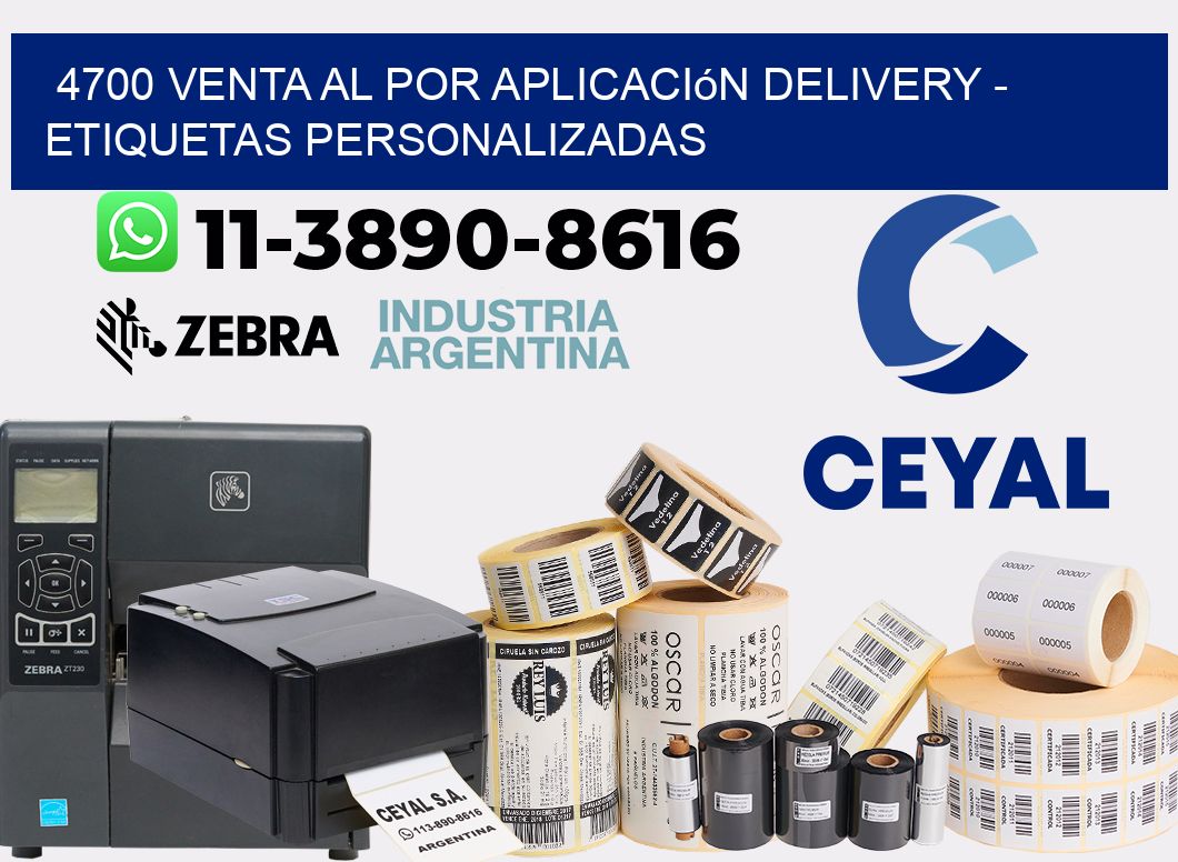 4700 Venta al Por Aplicación delivery - Etiquetas Personalizadas